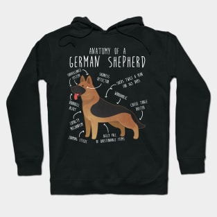 German Shepherd Dog Anatomy Hoodie